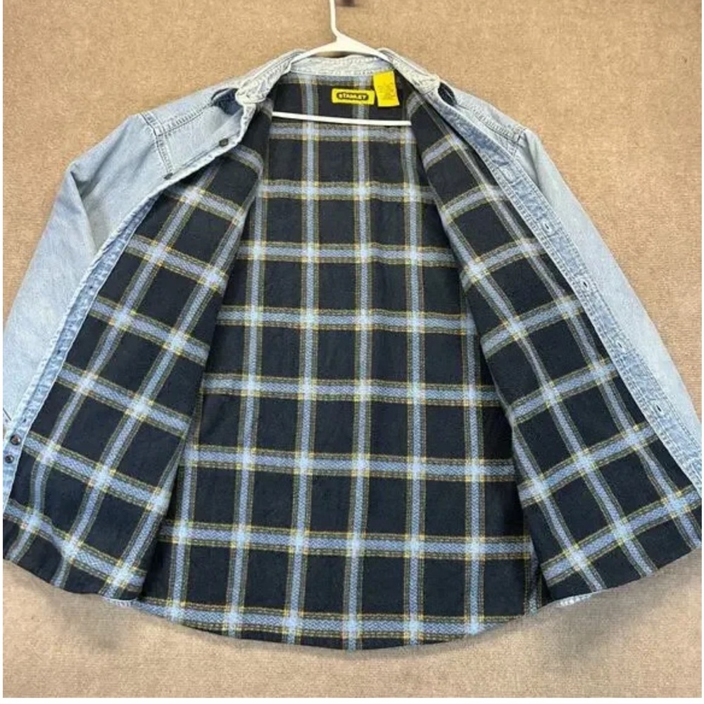 Vintage Stanley Fleece Lined Denim Shacket Men's XXL - Picture 4 of 5